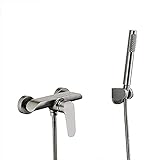 CHLDDHC Badezimmer-Mischbatterien mit Duschaufsatz Wannen-/Badewannen-/Dusche-Mischbatterien Wandmontiertes Mischbatterie-Set für Kalt- und Warmwasser-Duscharmaturen-Golden-B
