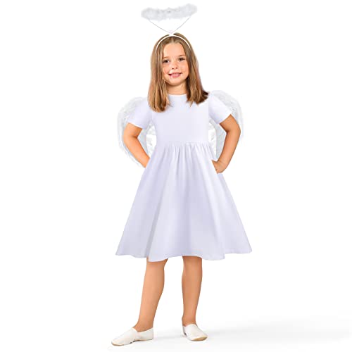 Disfraz de Ángel para Niñas 3 Piezas Haysandy miniatura 6