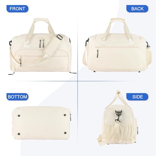 Image of Gym Bag for Men Women, Sports Duffle Bag with Wet Pocket & Shoes Compartment, Water Resistant Overnight Weekender Bag Duffel Bag