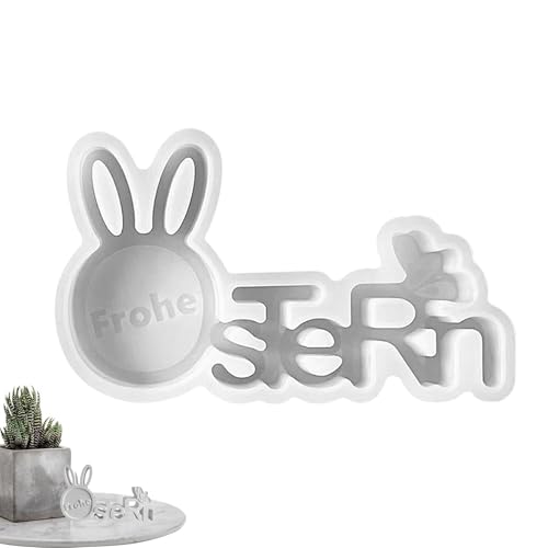 Molde De Conejo De Pascua -Demlets De Silicona Con Rabia, Moldes Reutilizables Para La Fabricación De Jabón De Pascua Alegre | Moldes En Suministros De Silicona Decorativa De Resina