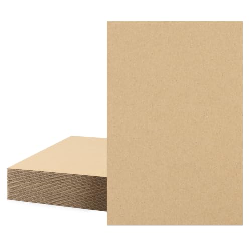 Image of Mat Board Center 24x36 Inch Corrugated Cardboard Sheets 25 Pack | Brown Large Flat Card Board Inserts, For Packing, Shipping, Mailing, DIY Crafts
