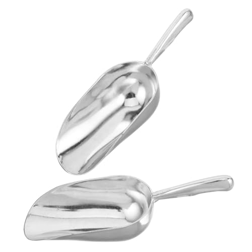 BESTYASH 2 Pièces Pelle à Glace Épaisse avec Manche Rond Ergonomique Cuillère Multi Usage pour Glace Farine et Grains Ustensile de Cuisine Robuste pour Usage Commercial et Domestique