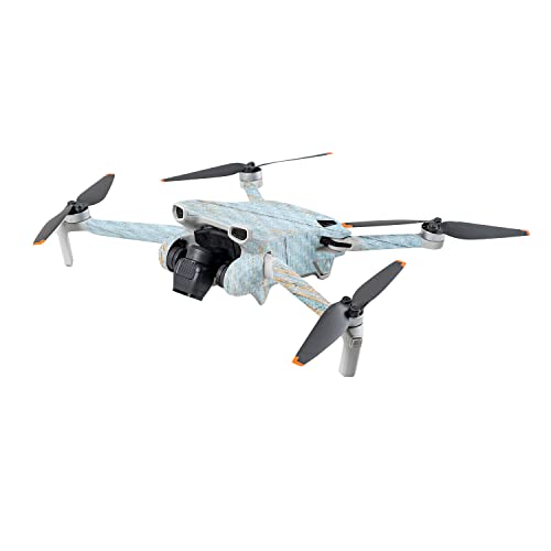 Image of MightySkins Carbon Fiber Skin Compatible with DJI Mini 3 - Distressed Wood | Protective, Durable Textured Carbon Fiber Finish | Easy to Apply