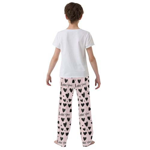 Pajama Bottoms, Pajamas Long Pant Gothic Hearts Lounge Wear Casual Sleep Pants Soft Pjs Sleepwear3