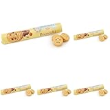Mulino Bianco Biscuits Baiocchi à la crème aux noisettes et au cacao pour le petit-déjeuner et les collations sucrées pour le goûter - 168 gr (Lot de 5)