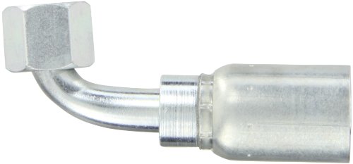 Image of Eaton Weatherhead Coll-O-Crimp 08U-668 90-Degree Female Swivel Tube Elbow Fitting, SAE 37 and SAE 45-Degree, Low Carbon Steel, 1 /2 inch Hose ID, 1 /2 inch Tube Size