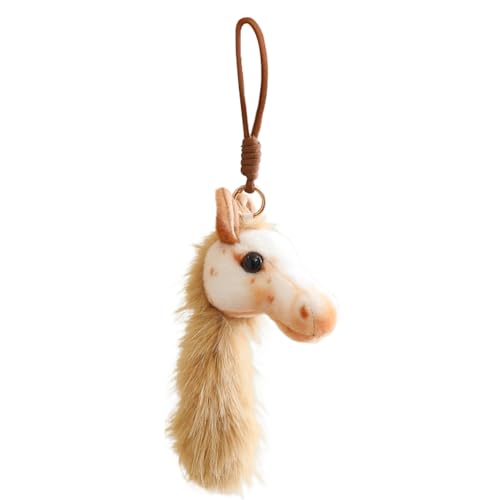 Genérico Llavero De Caballo - Colgante De Cabeza De Caballo Para Cartera,Llavero De Peluche - Para Mujeres, Hombres, Bolso, Cartera, Mochila, Decoración, Hogar, Escuela, Viaje