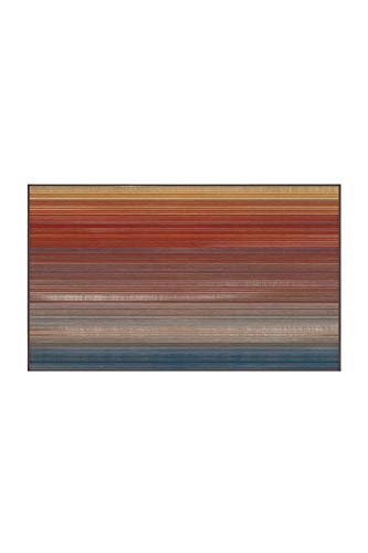 RUGGABLE Machine Washable Area Rug - Contemporary Collection - Distressed - Pet & Kid Friendly, Stain & Water Resistant, Non- Slip - Horizon Stripe Multicolor 3'x5'