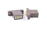 Davitu Electrical Equipments Supplies - 2pcs Burn in Socket 2.54 mm Pitch 5 Pin Gold Plating Test Connector for TO-220 Transistor Integrated Circuit Through Holes PCB