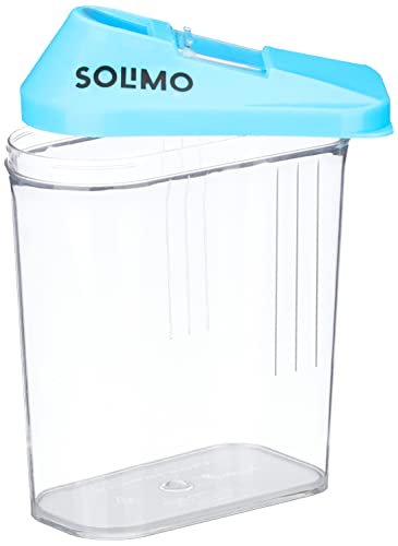Image of Amazon Brand - Solimo Plastic Storage Containers with Sliding Mouth (Set of 12, 750ml, Blue)