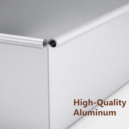 Plat à gâteau argenté en aluminium anodisé rigide de forme carrée - 3