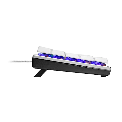 Image of Cooler Master SK620 60% Sliver White Mechanical Keyboard with Low Profile Red Switches, New and Improved Keycaps, and Brushed Aluminum Design | 60% Layout, Low-Profile Red Switches, Per-Key Rgb, Brushed-Aluminum Top Plate, USB-C Cable Included