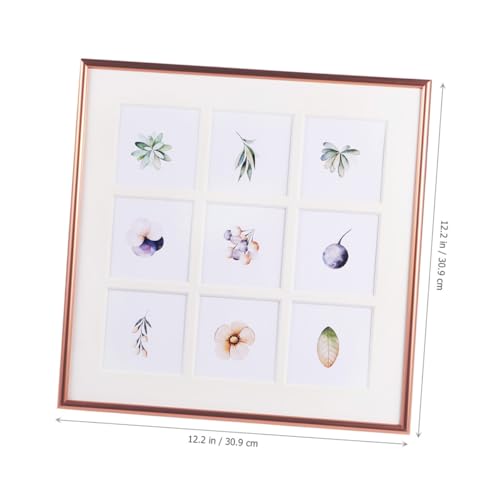 Cadre photo rustique à compartiments roses 30,3x30,3 cm - 3