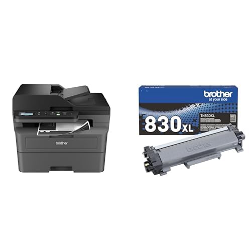 Brother DCPL2640DW Printer and TN830XL High Yield Toner New Printer + High Yield Toner