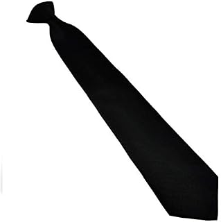 L&L® Plain Black Tied clip on Tie Workwear Security Doorman Bouncer Funeral