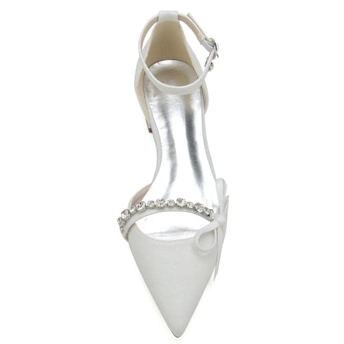 Chaussures de mariage à bout pointu et talons bas raffinés