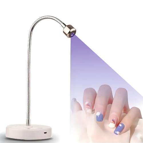 Lampe de polymérisation LED 3W Zunate à col de cygne pour nail art gel et séchage précis