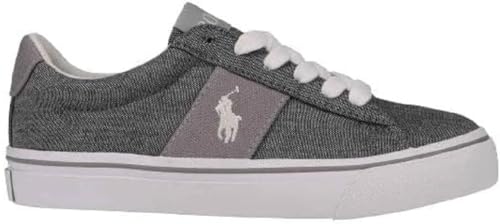 POLO RALPH LAUREN Men's Sayer Grey Chmbry/CVS/Paprwht Sneaker