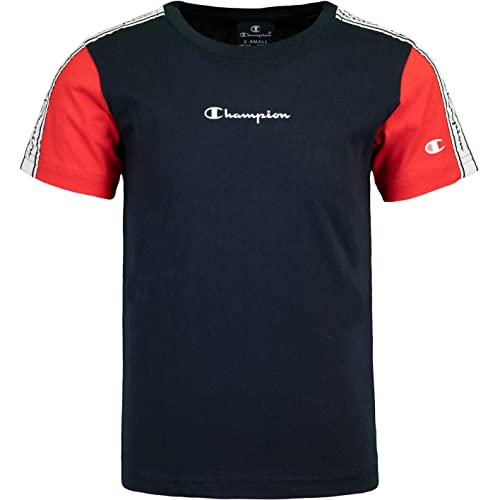 Champion Logo Tape Kids Camiseta, azul marino, 140/146 cm