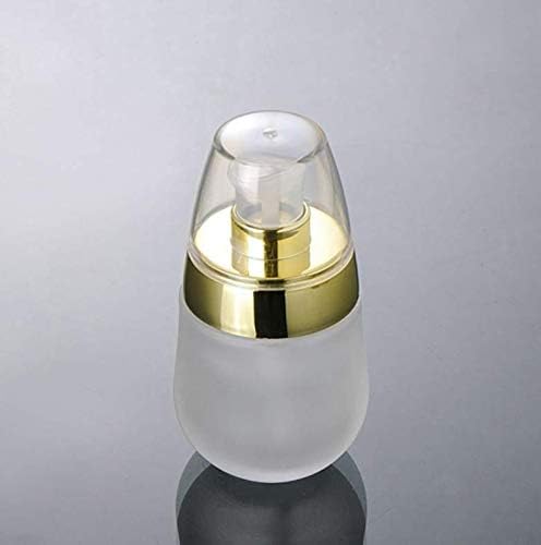 Miniatura 6 de 2 unids 1.0 fl oz 1oz envase de vidrio recargable vacío maquillaje cosmético crema facial loción bomba botellas frascos ollas, Claro