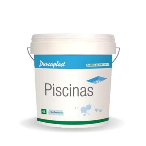 DURCAPLAST Pintura de Piscinas al agua. Buena resistencia al agua y a los productos de mantenimiento y limpieza de piscinas. En color blanco (4l)