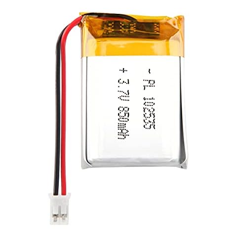 YDL 3.7V 850mAh 102535 Lipo Battery Rechargeable Lithium Polymer ion Battery Pack with PH2.0mm JST Connector Cover