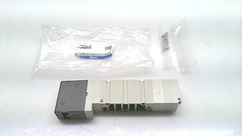 SMC VQC4300-51 1 W, 24 VDC, 3 POSITION CLOSED CENTER, 5 PORT, METAL SEAL, NON-LOCKING PUSH MANUAL OVERRIDE, RC THREAD, SIDE PORTED, SOLENOID VALVE, VQC SERIES, W/LIGHT & SURGE SUPPRESSOR, W/O SUB