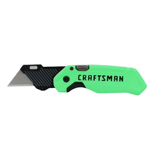CRAFTSMAN High-Visibility Folding Utility Knife with 1 Blade (CMHT10352)