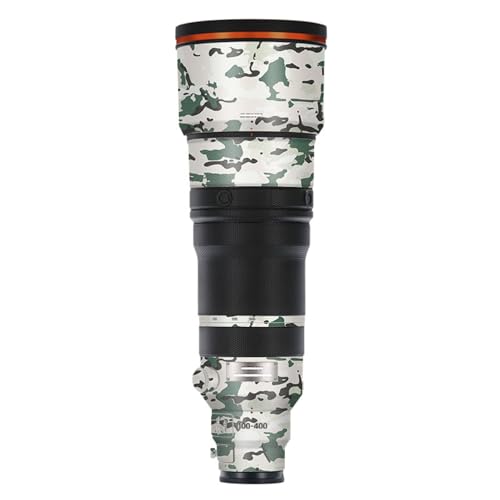Mebont �J�����A�N�Z�T���[ Sony FE 100-400mm F4.5 GM OSS�Ή� �����Y�ɓK������ی쑕���X�e�b�J�[�ŁA�ώC�����A�ϖ��Ր�������������Y�X�L���ی�t�B�����A����(Camo Forest)