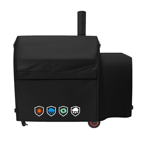 EZ-DONGTENG Heavy-Duty 600D Grill Cover fit for Nexgrill Oakford 1150 Reverse Flow Offset Smoker Charcoal Grill, Nexgrill Oakford 1150 Reverse Flow Grill Model 810-0071 Cover