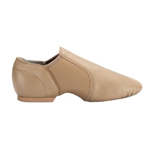 ARCLIBER Jazz Shoes for Women/Big Kid Slip-on Leather Dance Shoes4