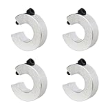 (4-Pack) SINOAXISSPACE Shaft Collar Set for Linear Rail SBR12, All in One Clamp-on Shaft Collar with M4 Set Screw, Bore 12mm, OD 30mm, Thickness 10mm