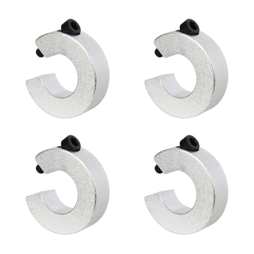 SINOAXISSPACE SBR16 Linear Rail Stop Collar 16mm Bore 35mm OD 10mm Thick Clamp on Shaft Collar with M5 Set Screw Aluminum Alloy for Motion Guide Shafts (4 Pack)