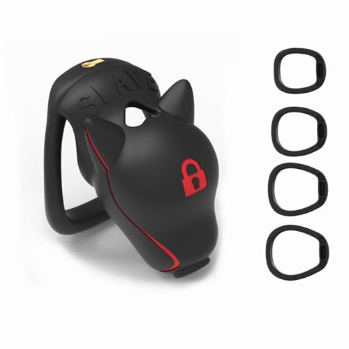 KKSEXY犬頭型貞操帯 小型ロックシリンダー貞操体 犬奴貞操ロック 可愛DOG 貞操装置 コスプレ貞操具 逃げることを防ぐ貞操ケージ 男性隠れた 通気性 ＳＭグッズ（ロック（ハート型）） - 画像1