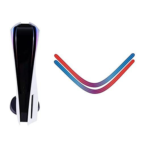 richao Für PS5 Konsolen Skin Selbst Klebstoff Regenbogen Gradient Aufkleber Leuchtende Aufkleber Gastgeber Schutz Streifen Kratzfeste Blasenfreie Einteilige Ausführung Für PS5-Zubehör Cover