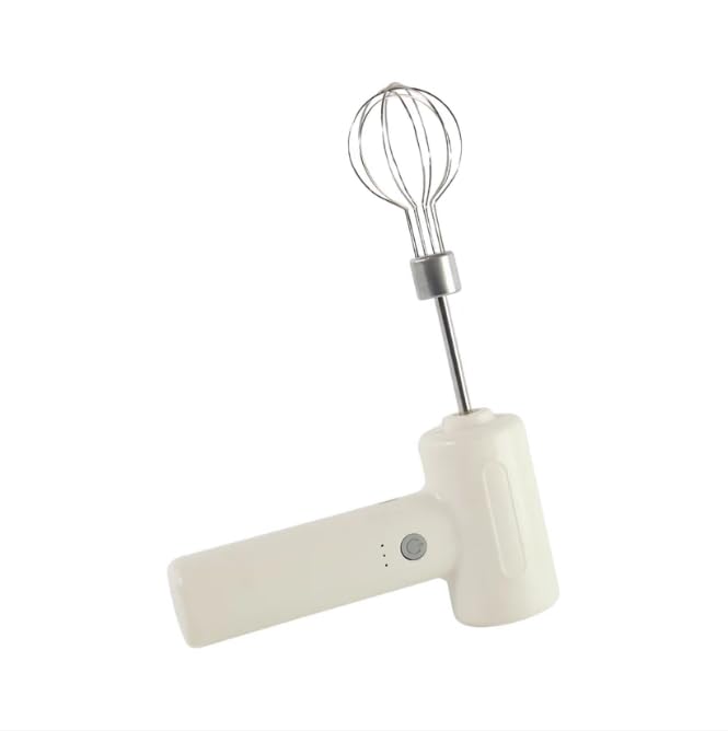 Image of Galley Cordless Electric Whisk & Egg Beater - Rechargeable Hand Mixer | With Detachable Balloon Whisk | One-Touch Speed Control, High-Torque Motor | For Whipping, Mixing & Frothing (1 PC)