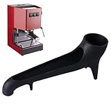 Coffee Machine Water Tank Funnel for Espresso Machine, Espresso Long Funnel with Water Tank on The Back Use for Silicone Funne-l Most Flat Top Coffe Machines(Color:Black)
