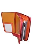  KTANA Compagnon de Voyage en Cuir Lisse réf ZE3114 (4 Couleurs Disponible) (Rouge)