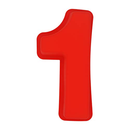 Kuchenform mit Zahlen,3D-Zahlen,Silikon-Backformen für Geburtstag und Jahrestag,flüssiges Silikon,BPA-frei,für Geburtstag und Hochzeitstag,große Form,25,4cm (1) Cover