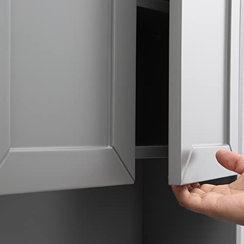 Grey-Wall-Mounted-Bathroom-Cabinet-Above-Toilet-Wooden-Medicine-Cabinets-Over-Toilet-Storage-23×29-in-Hanging-Bathroom-Storage-Wall-Cabinet-with-2-Door-Adjustable-Shelf-Soft-Hinge Grey Wall Mounted Bathroom Cabinet Above Toilet Wooden Medicine Cabinets Over Toilet Storage 23×29 in Hanging Bathroom Storage Wall Cabinet with 2 Door Adjustable Shelf Soft Hinge