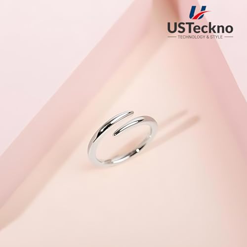 14K Gold Plated Open Twist Eternity Band for Women and Girls, Modern Design, Comfort Fit, Sizes 5 to 102