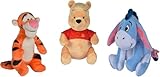 Simba Winnie l'ourson Lot de 3 peluches Winnie l'ourson + Tigrou + Bourriquet 17 cm Contenu de la livraison : 3 pièces