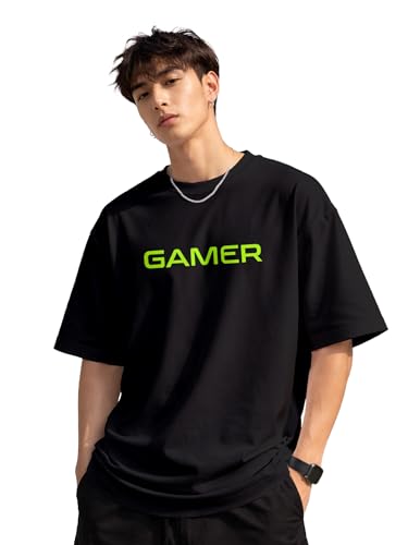 Image of fanideaz Mens Oversized Printed Half Sleeve Branded Cotton T-Shirt for Mens || Back Printed t Shirts for Men || Oversized t Shirts for Men