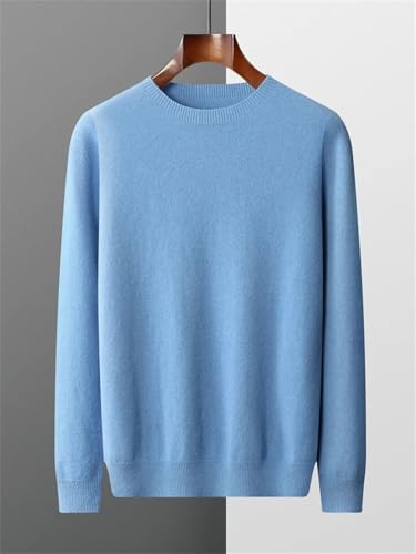 Men Wool Sweater Long Sleeve Pullover Knitwear Casual Jumper Top Solid Classic Crewneck Sweater3