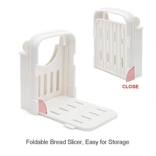 Homemade Bread Slicer - Foldable Bread Slicer Guide - Anti-Slip Manual Cutting Guide Machine for Slicing Bagels Cheese Ham Vegetables - Image 6