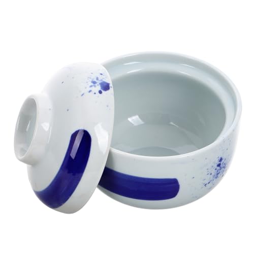 Garneck Microwavable Ramen Bowl Lid Japanese Soup Serving Bowl Traditional Pottery for Soup Rice Dessert