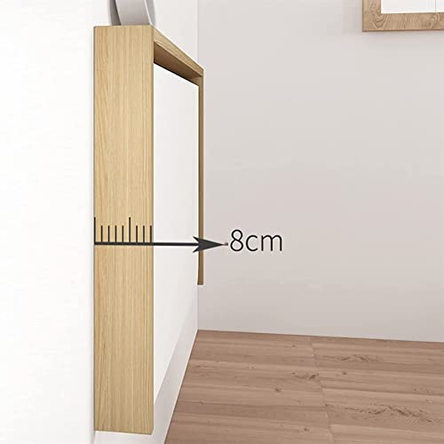Table murale rabattable bois : solution gain de place pour petit bureau - 5