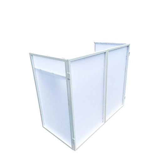 Novopro, NOVO-SDXLITEWHT, Novopro SDX-LITE Folding DJ Booth w/ Bags (White)