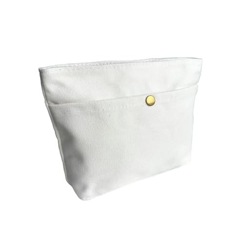 Augbunny 16OZ 100% Cotton Canvas Multi-purpose Lined Zipper Closure Makeup Cosmetic Bag Travel Toiletory Organizing Pouch Small