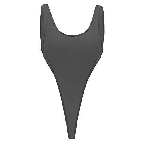 Body push up transparent dos nu IMEKIS en gris foncé pour sublimer la silhouette